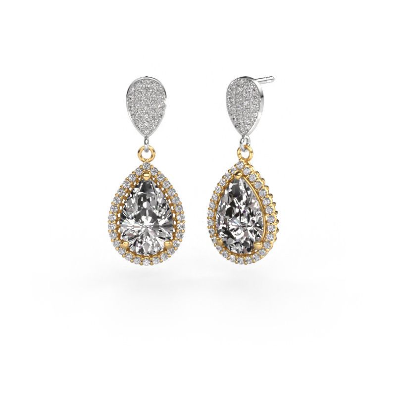 Drop earrings Tilly per 2 585 gold lab grown diamond 6.690 crt