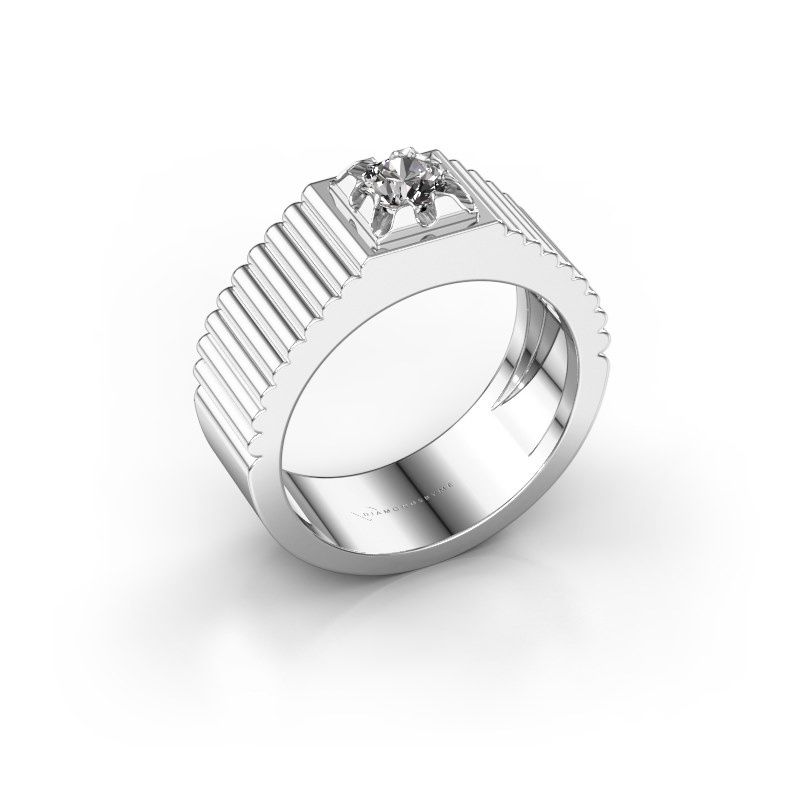 Image of Pinky ring elias<br/>585 white gold<br/>Diamond 0.40 crt