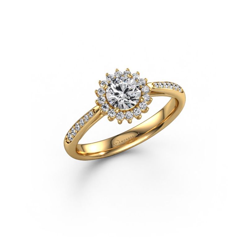Engagement ring Tilly RND 2 585 gold lab grown diamond 0.50 crt