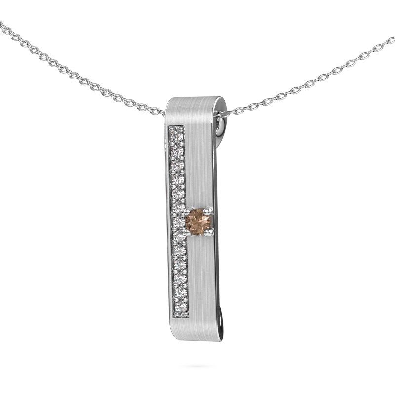 Image de Collier Vicki<br/>950 platine<br/>Diamant brun 0.295 crt