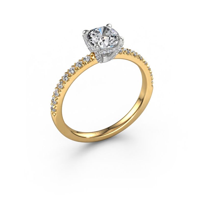 Engagement ring Saskia 1 CUS 585 gold lab grown diamond 1.364 crt