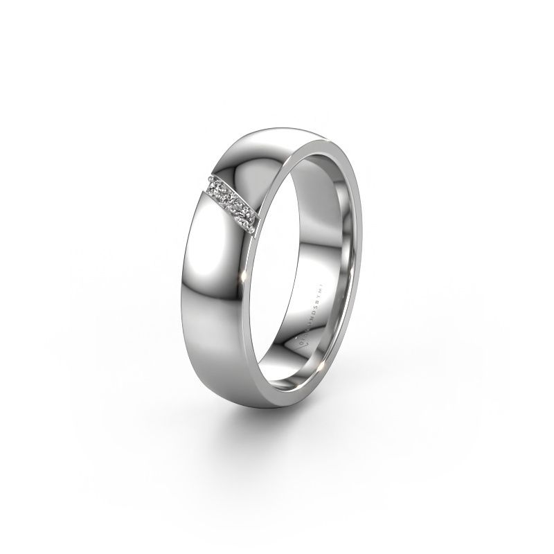 Ehering WH0174L25BP 585 Weißgold Diamant ±5x2 mm