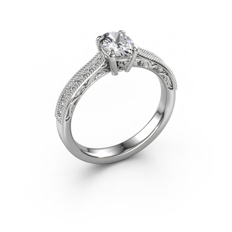 Verlovingsring Shonta OVL 585 witgoud diamant 0.834 crt