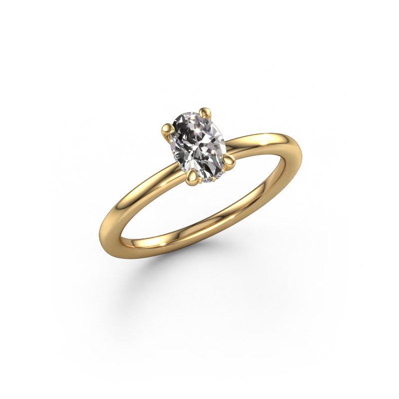 Bague de fiançailles Simone OVL 2 585 or jaune diamant 0.86 crt