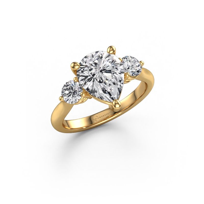 Engagement ring Lieselot PER 585 gold lab grown diamond 2.60 crt