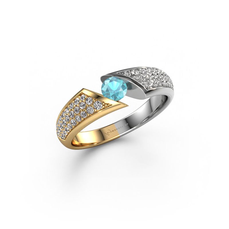 Ring Hojalien 3 585 gold blue topaz 4 mm
