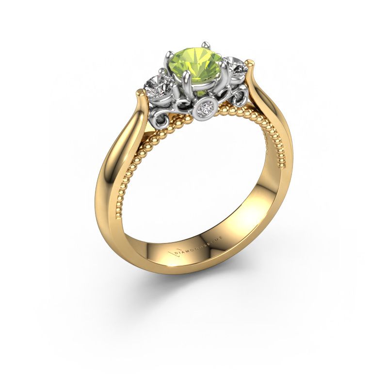 Verlobungsring Tiffani 585 Gold Peridot 5 mm