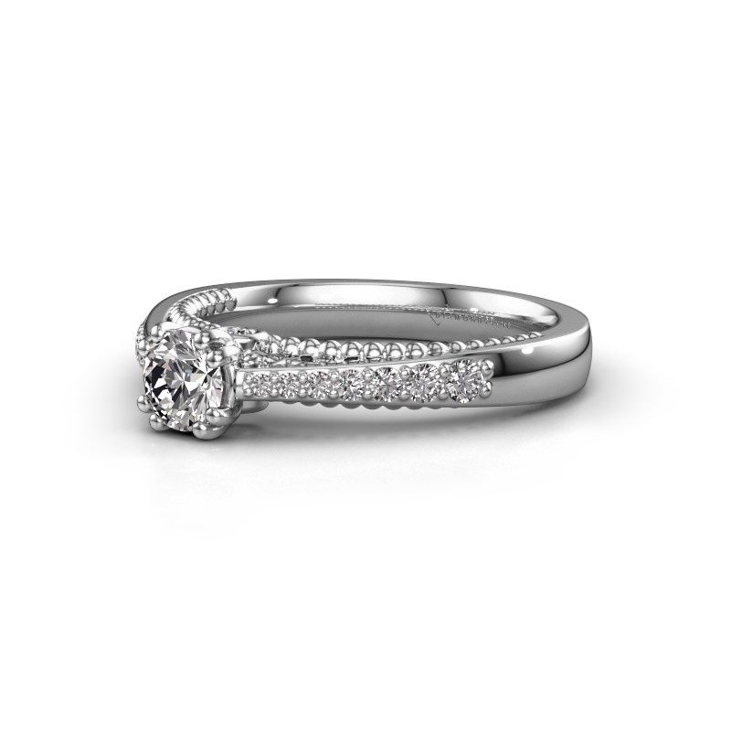 Afbeelding van Verlovingsring Rozella<br/>585 witgoud<br/>Zirkonia 4.2 mm