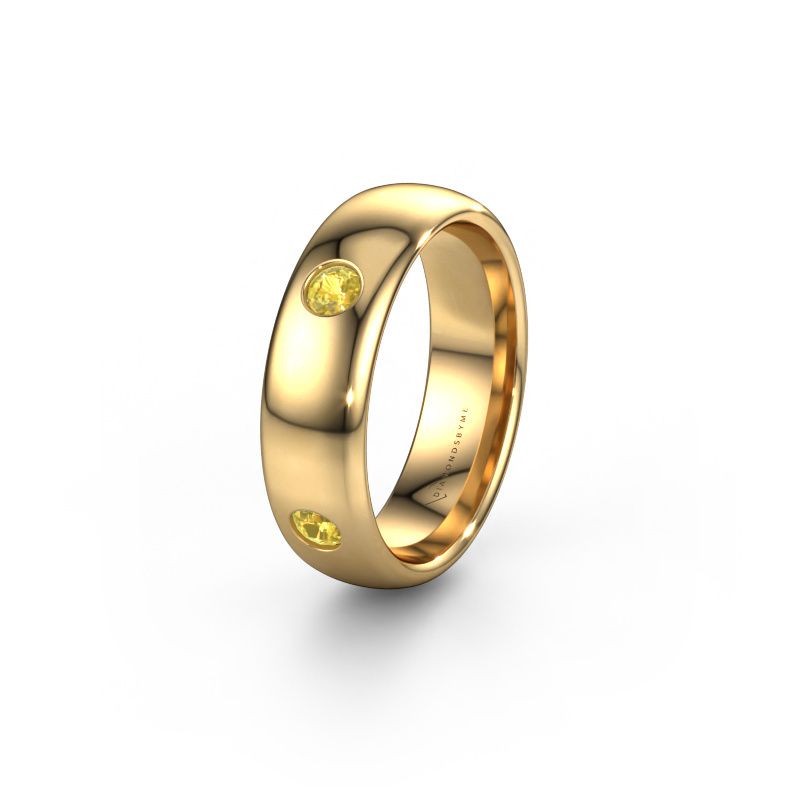Trouwring WH0104L36BP 585 goud gele saffier 3 mm ±6 x 2 mm
