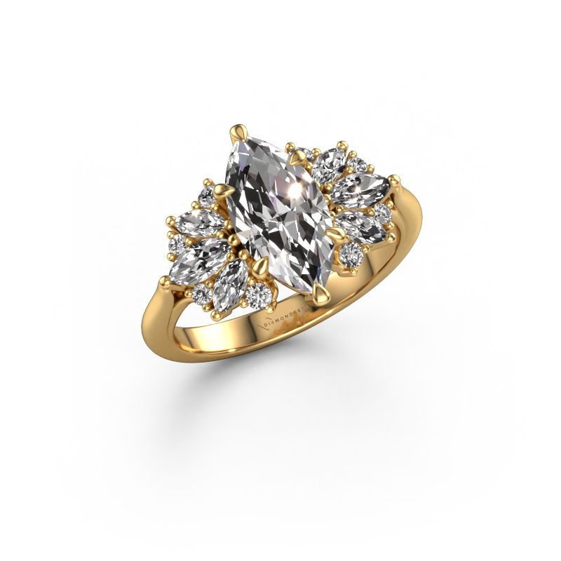 Bague de fiançailles Jaimie 585 or jaune diamant 2.344 crt