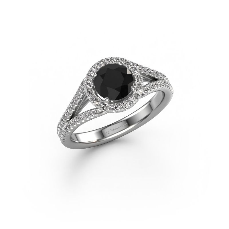 Verlobungsring Verla rnd 2 585 Weißgold Schwarz Diamant 1.72 crt