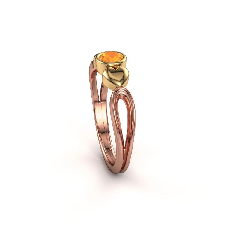 Image of Ring Lorrine 585 rose gold citrin 4 mm