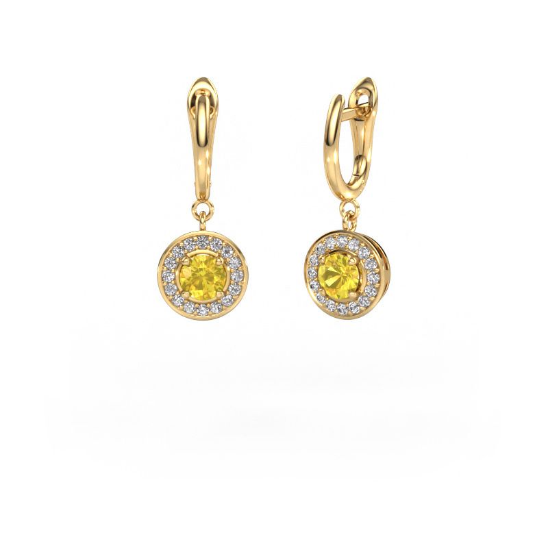 Pendants d'oreilles Ninette 1 585 or jaune saphir jaune 5 mm