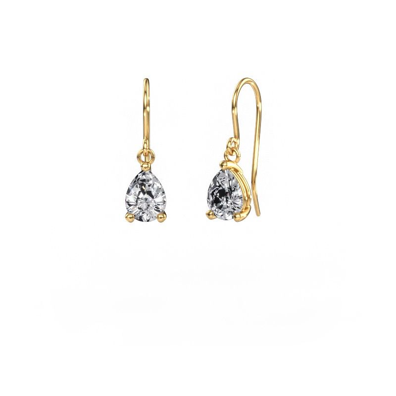 Pendants d'oreilles Laurie PER 1 585 or jaune zircone 8x6 mm
