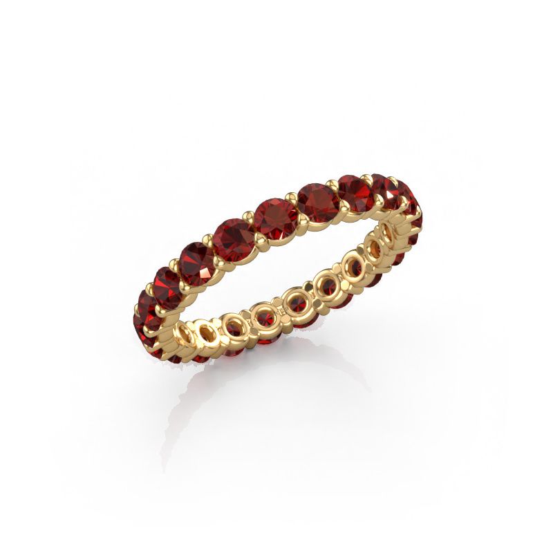 Ring Heddy rnd 2.9 585 goud granaat 2.9 mm