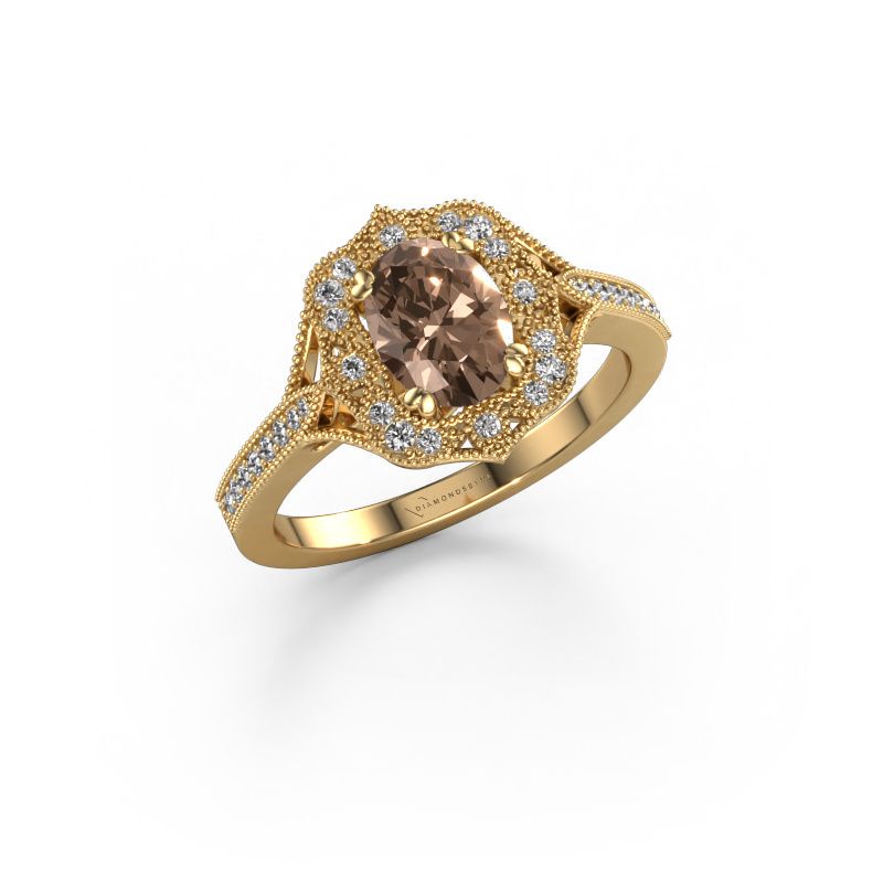 Verlobungsring Loni 585 Gold Braun Diamant 0.983 crt