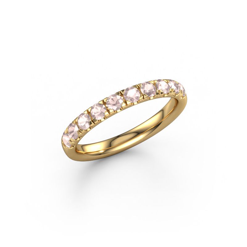 Stackable ring Jackie Half 585 gold morganite champagne 2.4 mm