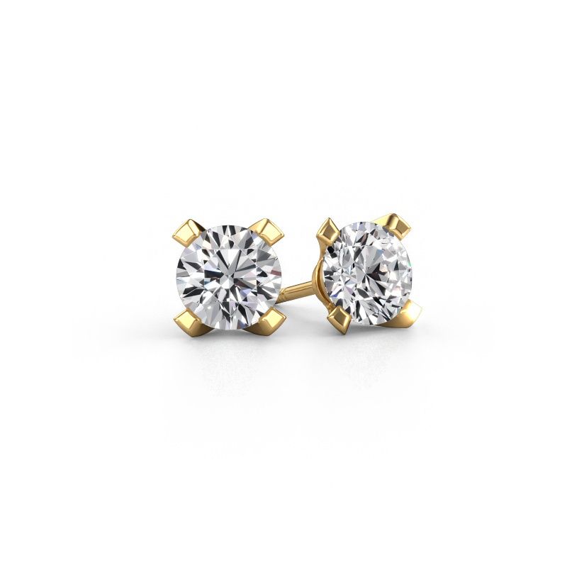 Stud earrings Isa 585 gold lab grown diamond 1.00 crt