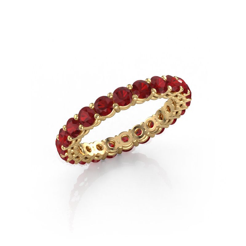 Stackable ring Michelle full 3.0 585 gold ruby 3 mm