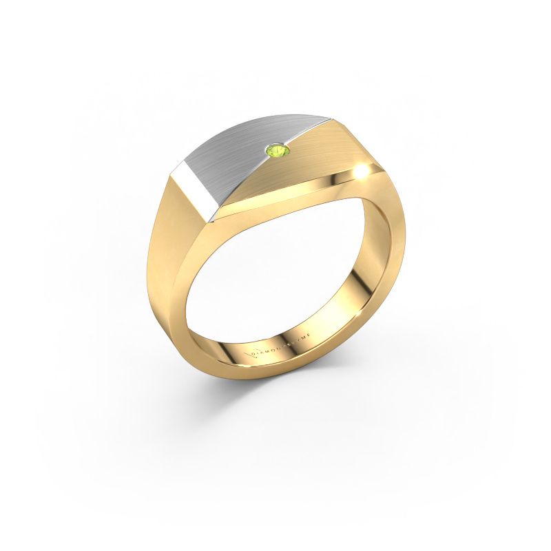 Men's ring Joe 5 585 gold peridot 2 mm