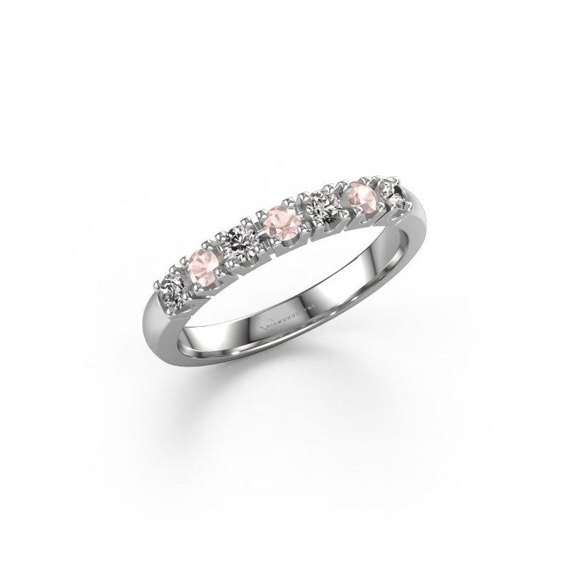 Ring Rianne 7 950 platina morganiet champagne 2.4 mm