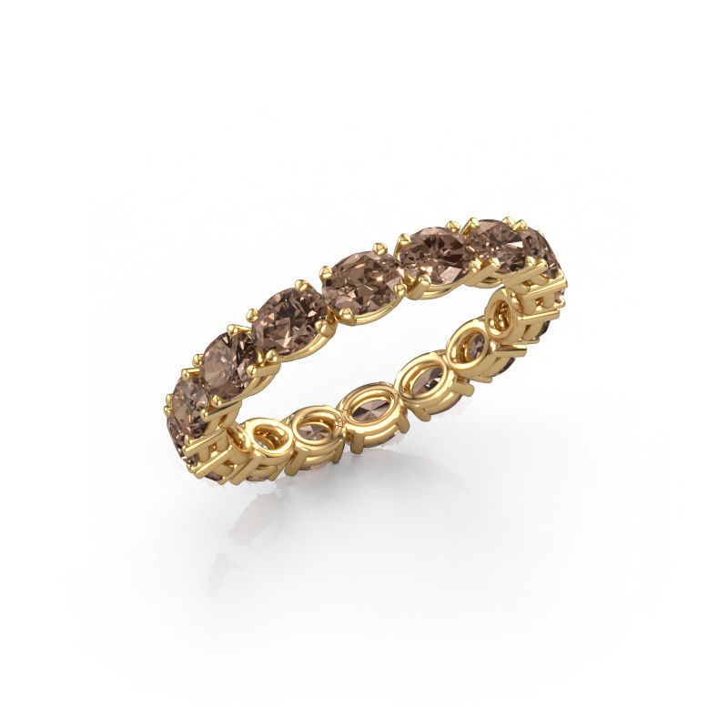 Ring Vivienne OVL 4x3 585 goud bruine diamant 2.25 crt