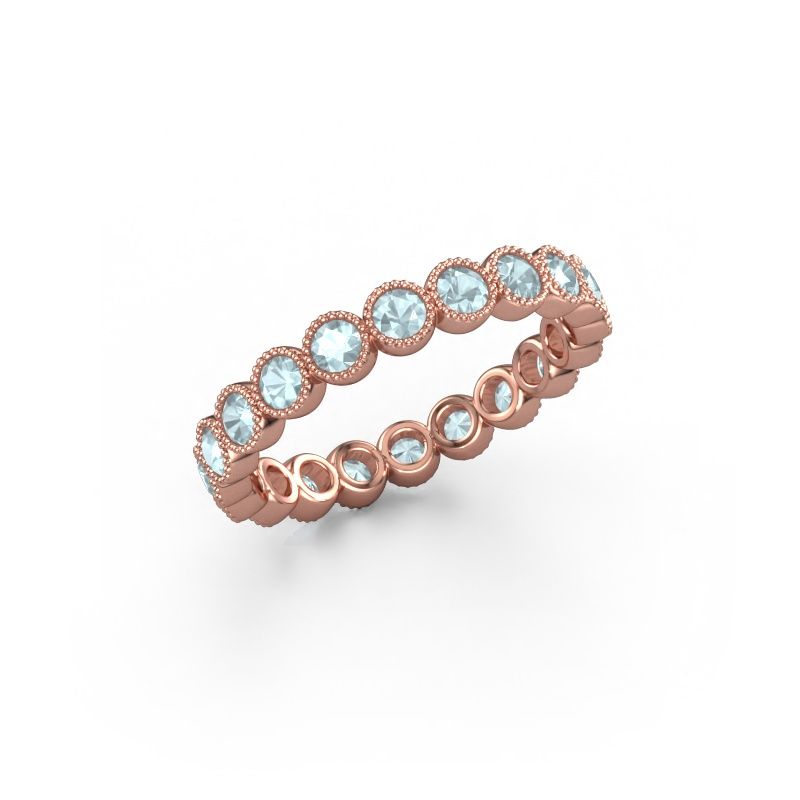 Ring Mariam 0.05 585 rose gold aquamarine 2.4 mm