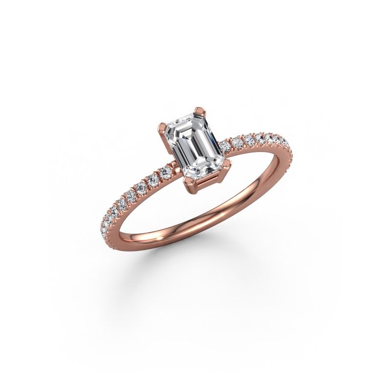 Engagement ring Denita 2 EME 585 rose gold lab-grown diamond 0.70 crt