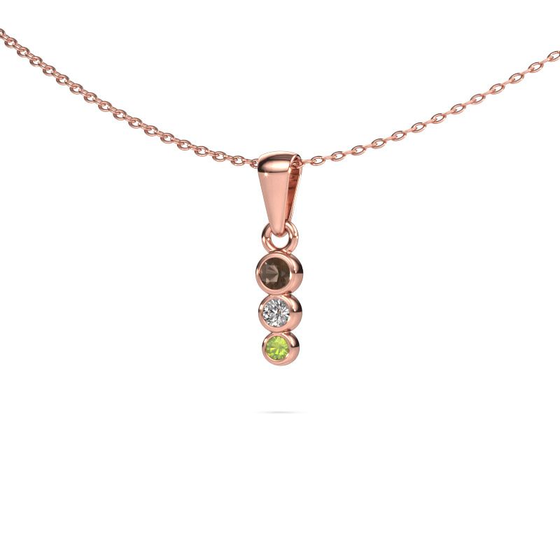 Anhänger Felica 585 Roségold Rauchquarz 2.7 mm