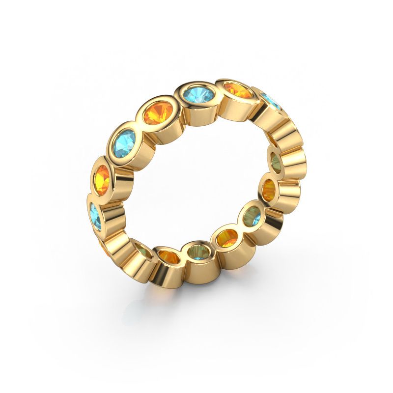 Stackable ring Edwina 3 585 gold blue topaz 3 mm