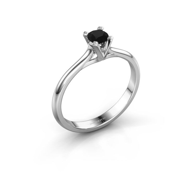 Image de Bague de fiançailles Isa 1 950 platine diamant noir 0.30 crt