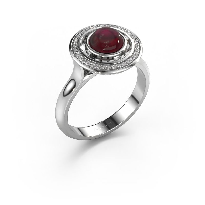 Ring Salima 950 platinum garnet 6 mm