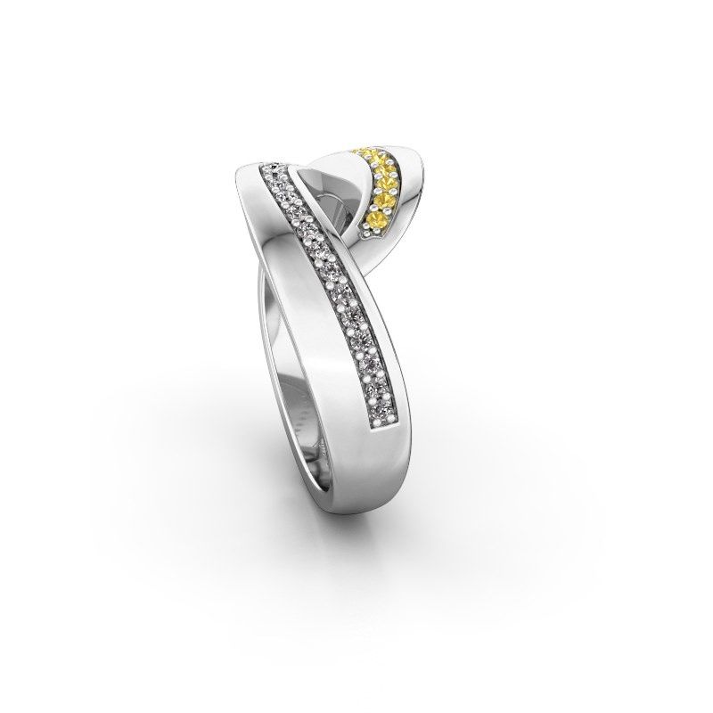 Image de Bague Sharita<br/>585 or blanc<br/>Saphir jaune 1.2 mm