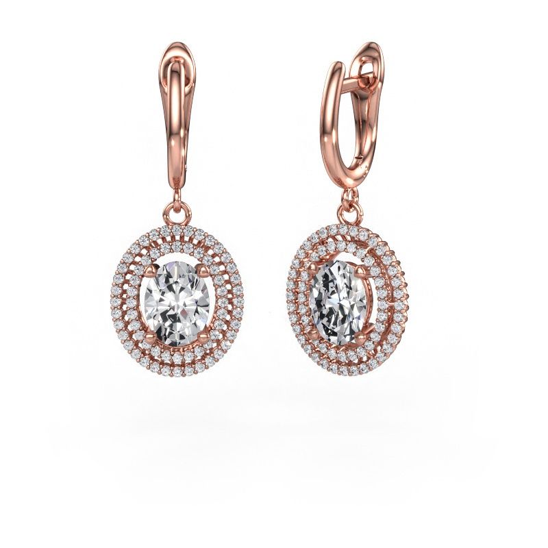 Hengende øredobber Karren 585 roségull diamant 2.84 crt