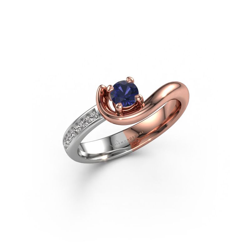 Verlobungsring Ceylin 585 Roségold Saphir 4 mm