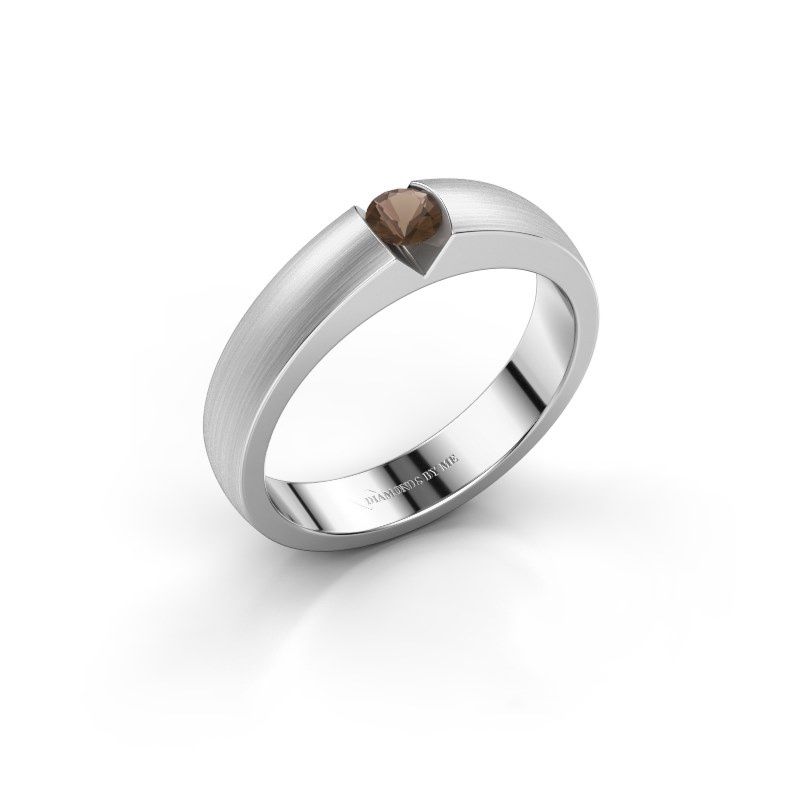 Image de Bague de fiançailles Theresia<br/>950 platine<br/>Quartz fumé 3.4 mm