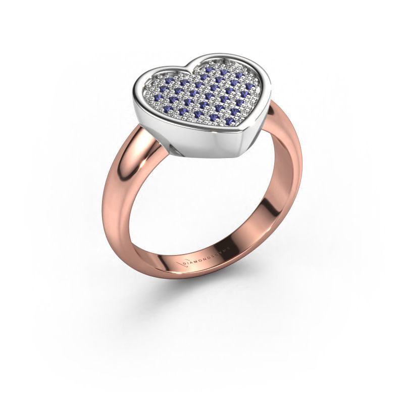 Ring Veerle 585 Roségold Saphir 1 mm