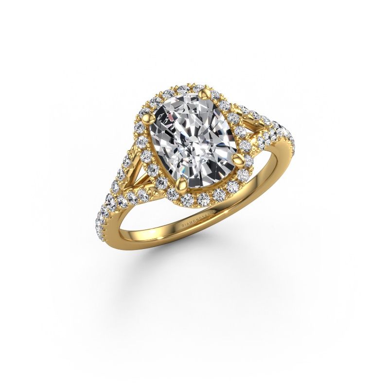 Engagement ring Kimber CSH 585 gold lab grown diamond 2.435 crt