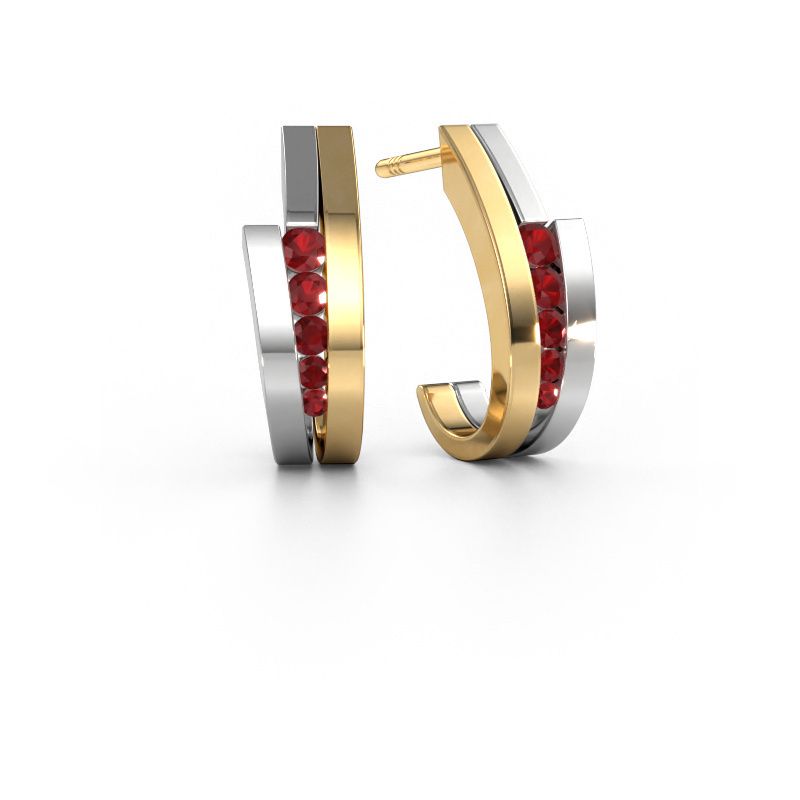 Boucles d'oreilles Cato 585 or jaune rubis 2.2 mm