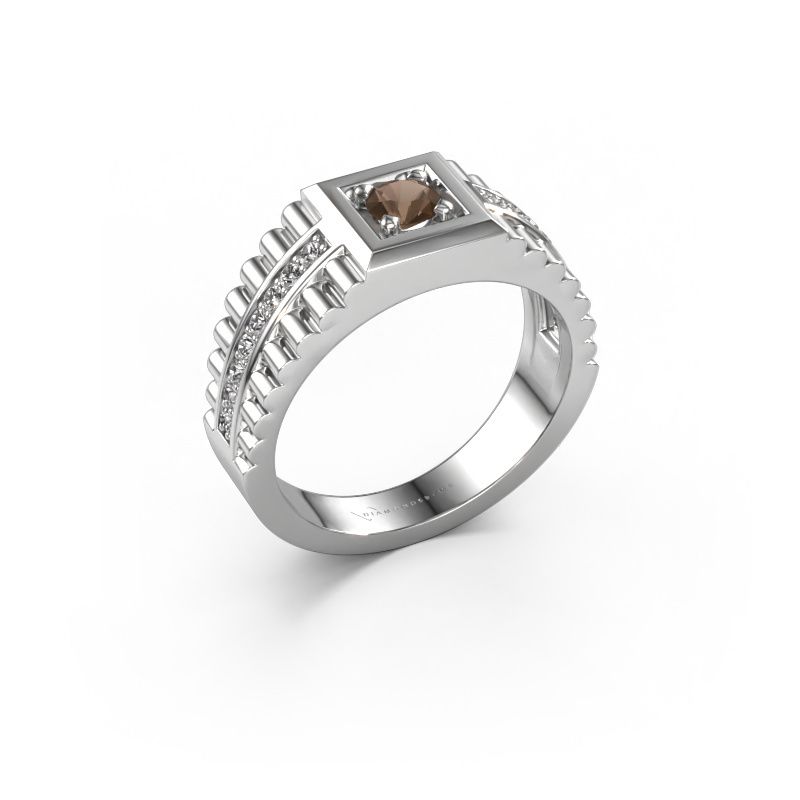 Herrenring Maikel 950 Platin Rauchquarz 4.2 mm