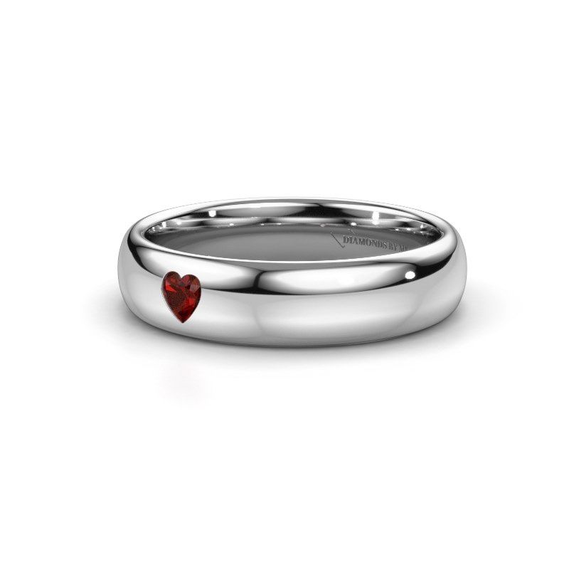 Image of Friendship ring WH0101L35BPHRT<br/>950 platinum ±5x2 mm<br/>Garnet