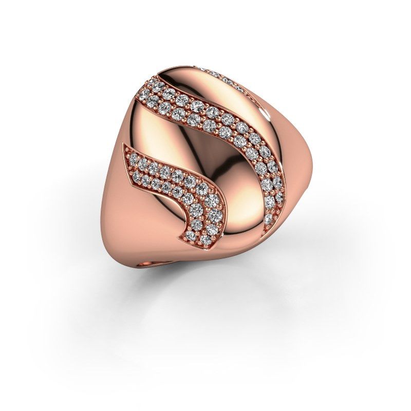 Image de Bague Vilma<br/>585 or rose<br/>diamant 0.333 crt