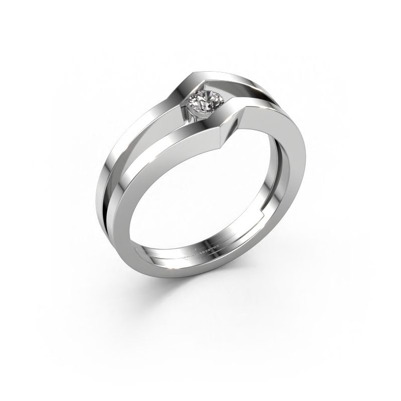 Ring Elize 585 white gold diamond 0.10 crt