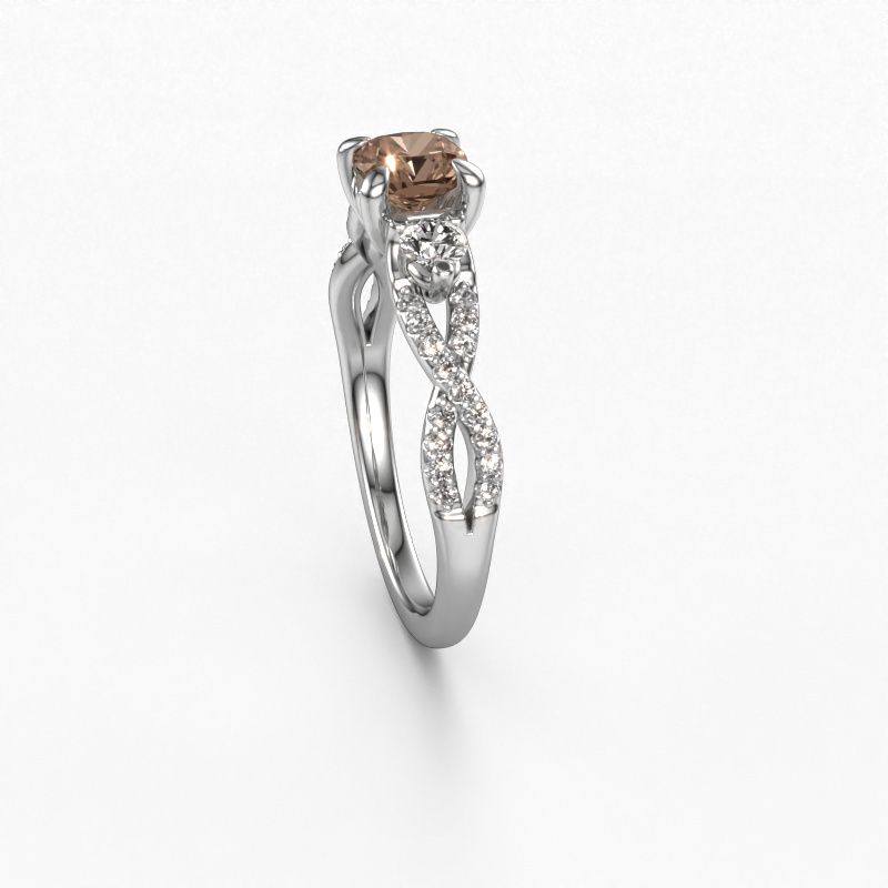 Image of Engagement Ring Marilou Cus<br/>950 platinum<br/>Brown Diamond 1.060 Crt