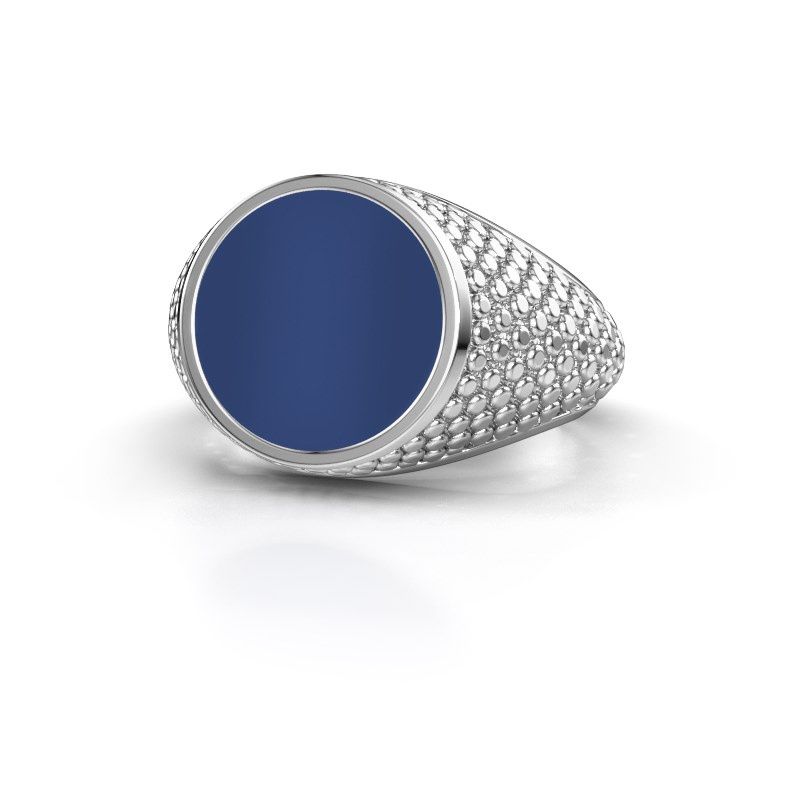 Image of Signet ring zachary 2<br/>925 silver<br/>lapis 12 mm