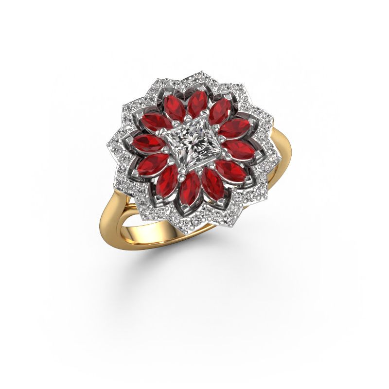 Verlovingsring Franka 585 goud zirkonia 4 mm