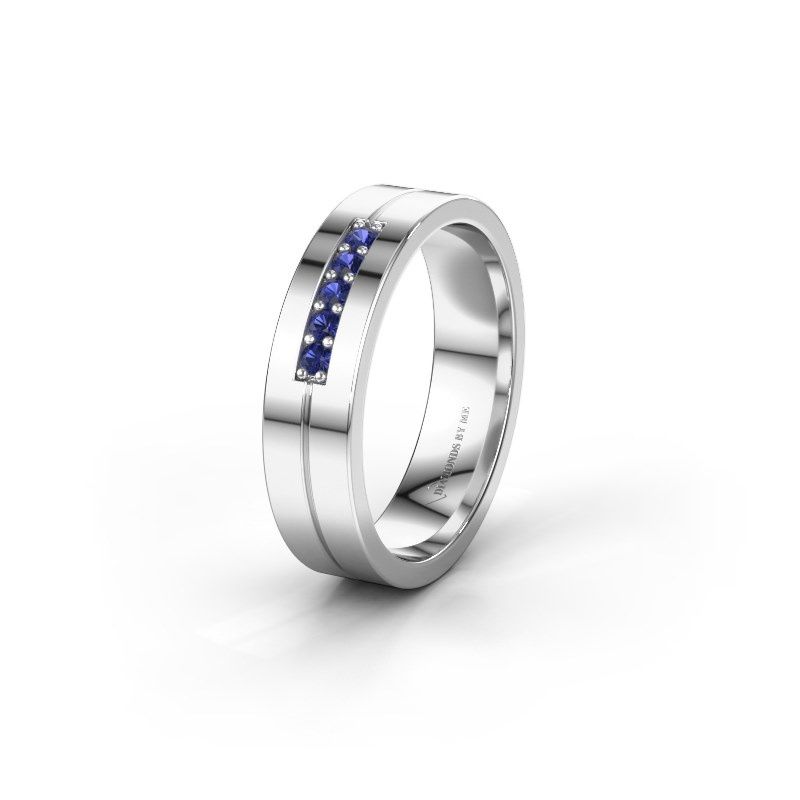 Image of Wedding ring WH0211L15AP<br/>950 platinum ±5x1.7 mm<br/>Sapphire
