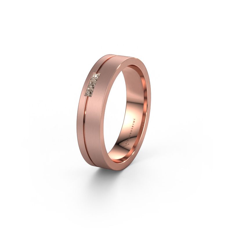 Alliance WH0158L14X 585 or rose diamant brun ±4,5 x 1,4 mm