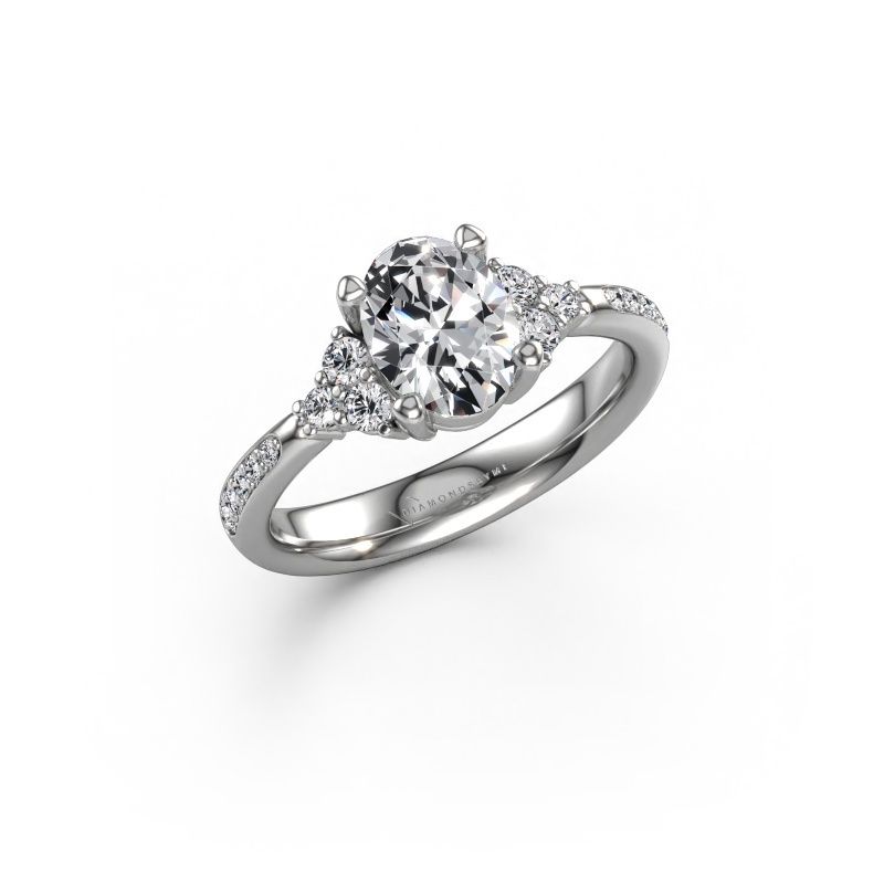 Engagement ring Aleida OVL 2 585 white gold diamond 1.362 crt