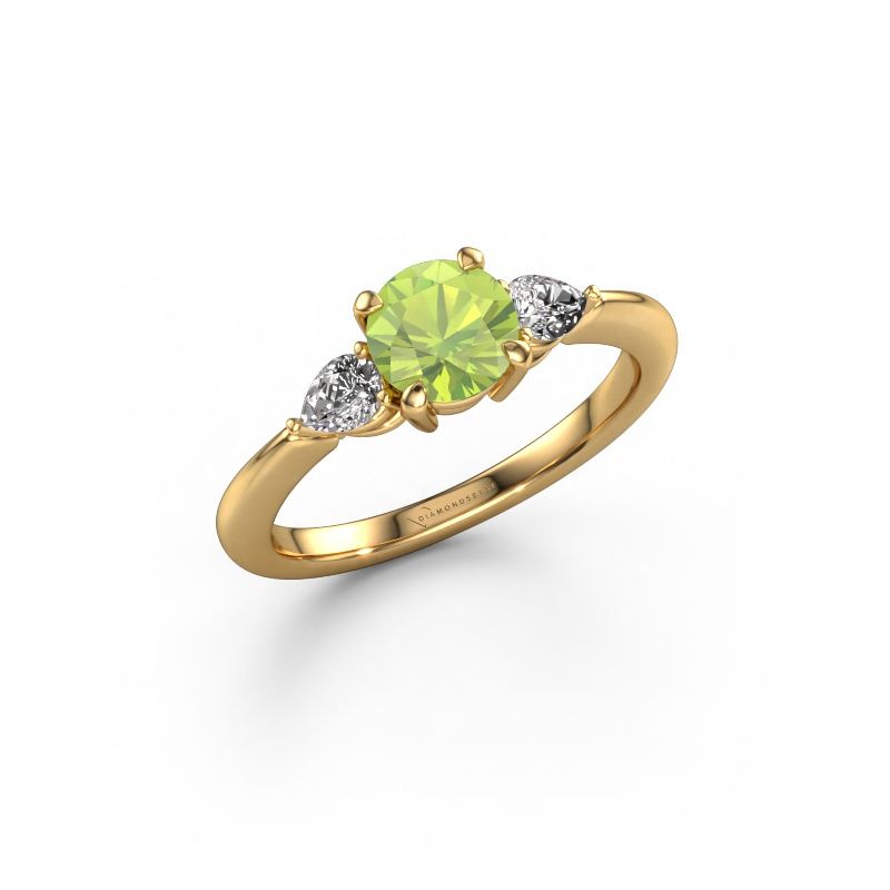 Engagement ring Chanou RND 585 gold peridot 6 mm